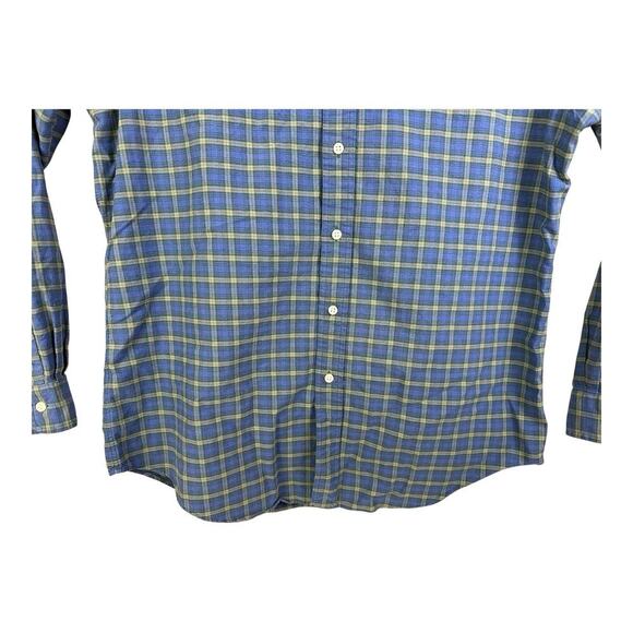 Ralph Lauren Mens Large Long Sleeve Blue Green Red Check Button Up Shirt - Picture 3 of 12